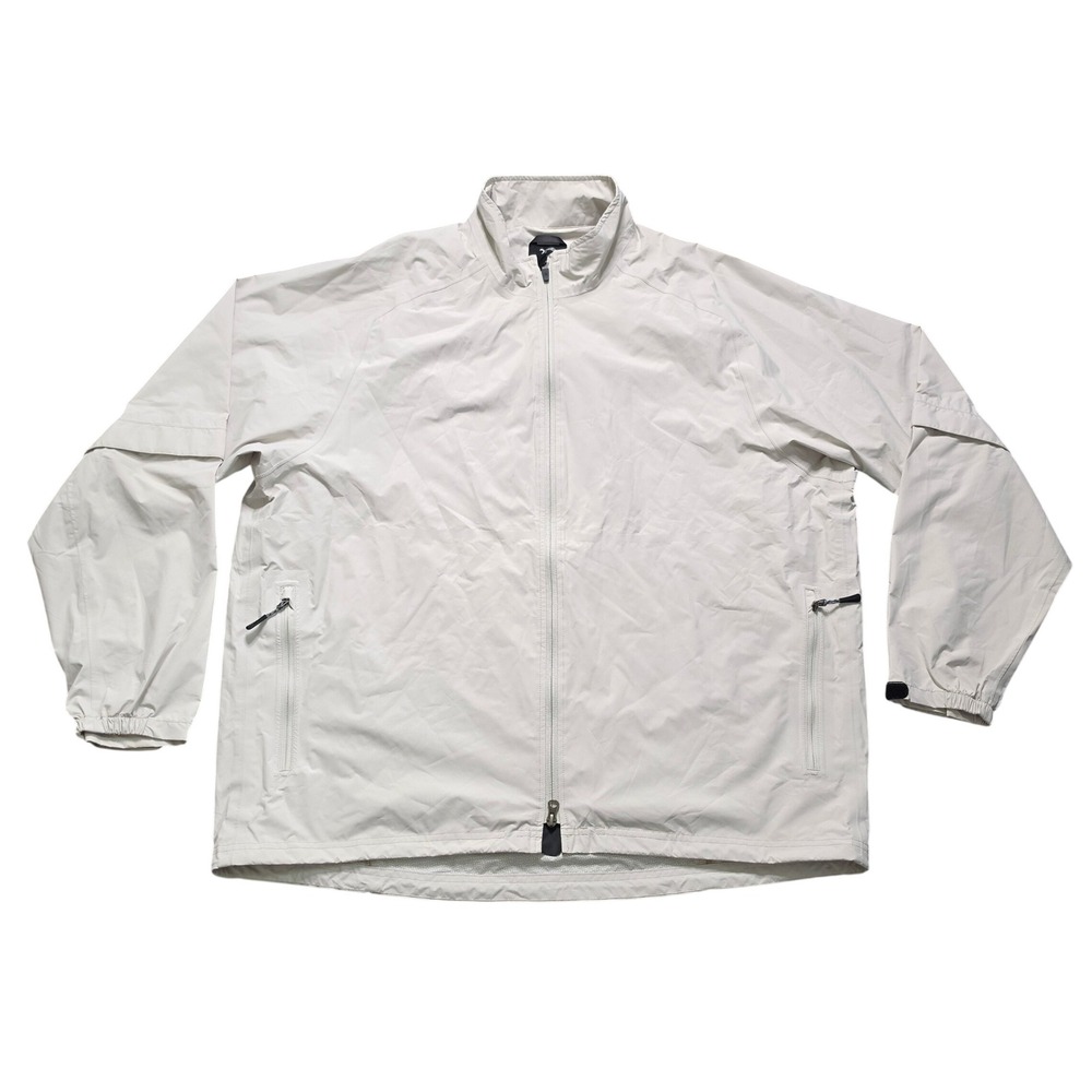 Zero Restriction Full Zip Windbreaker Jacket Ivory Mens 2XL Tour Series Golf